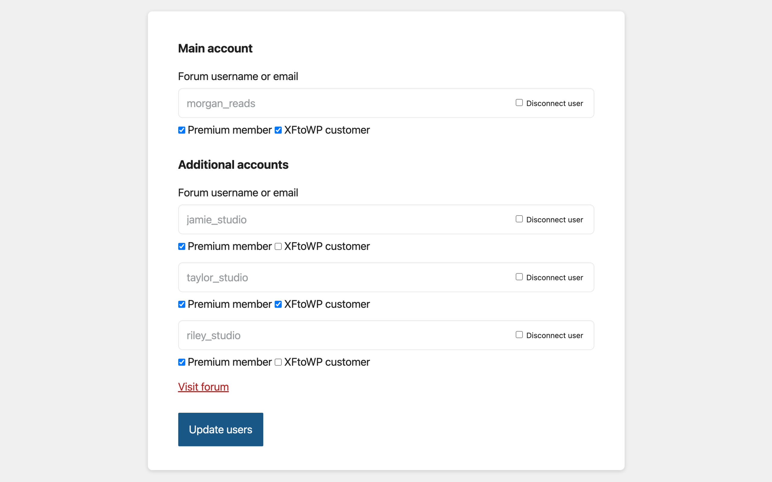 Team accounts for organizations